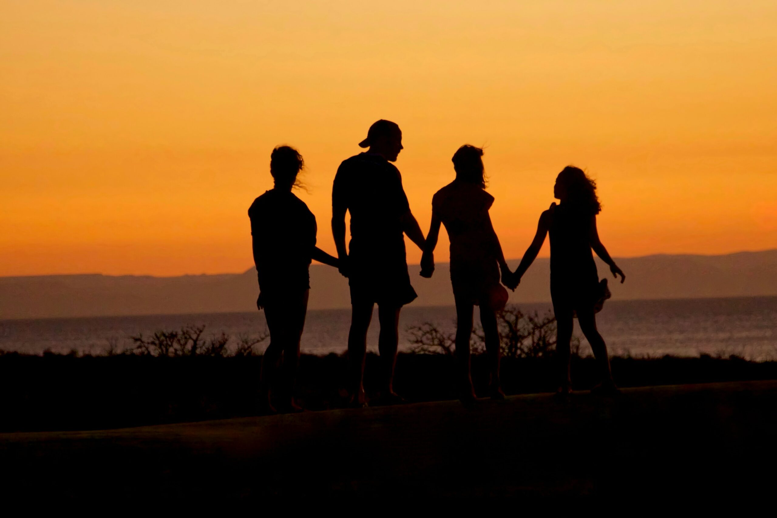 family in sunset | Hidden River residential eating disorder treatment center