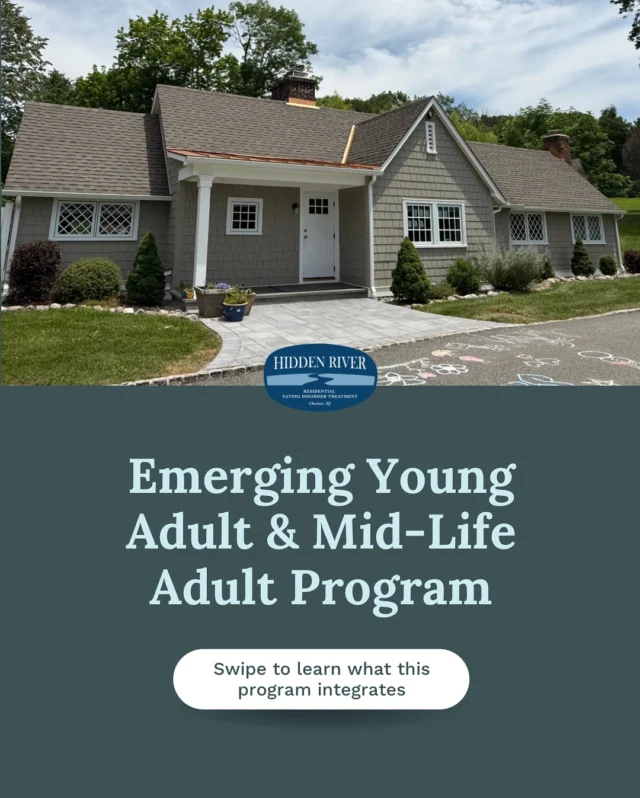 Introducing our Emerging Young Adult & Mid-Life Adult Program 🌿

For women ages 21+, Hidden River provides holistic, evidence-based treatment in a serene, supportive setting. With CEDS supervised staff, family integration, and a multidisciplinary team, we are here to guide each individual toward recovery. 💙

🔗 Link in our bio to learn more 

#EatingDisorderRecovery #YoungAdultCare #HolisticHealing #HiddenRiverHealing