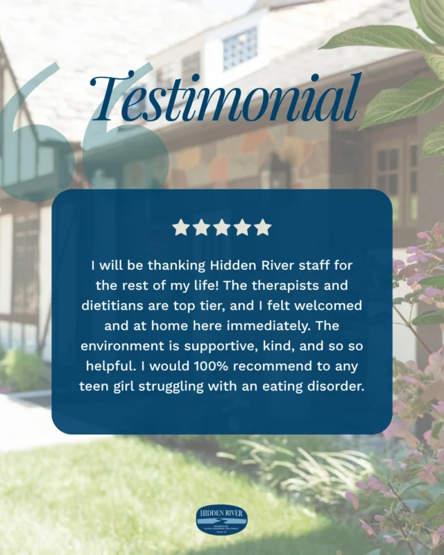 Every recovery story is different, and we are grateful to the individuals and families who trust us enough to share theirs.

Stories like this are a reminder of the courage it can take to seek support and the difference compassionate, individualized care can make.

At Hidden River, we are honored to walk alongside each patient and family as they work toward healing and a life beyond their eating disorder.

#eatingdisorderrecovery #recoverystories #eatingdisorderawareness #individualizedcare #hiddenriver