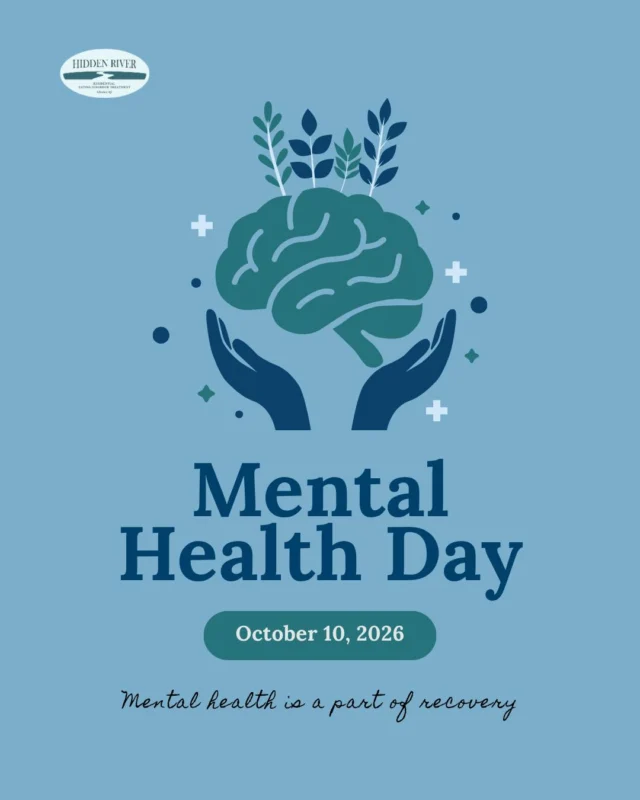 Today is World Mental Health Day, a reminder of the importance of caring for mental health alongside physical health.

Eating disorders can affect much more than someone’s relationship with food. Emotional and psychological well-being are important parts of the recovery process.

At Hidden River, our multidisciplinary team works together to support the whole person throughout treatment.

#worldmentalhealthday #mentalhealthawareness #edrecovery #edtreatment #hiddenrivertx