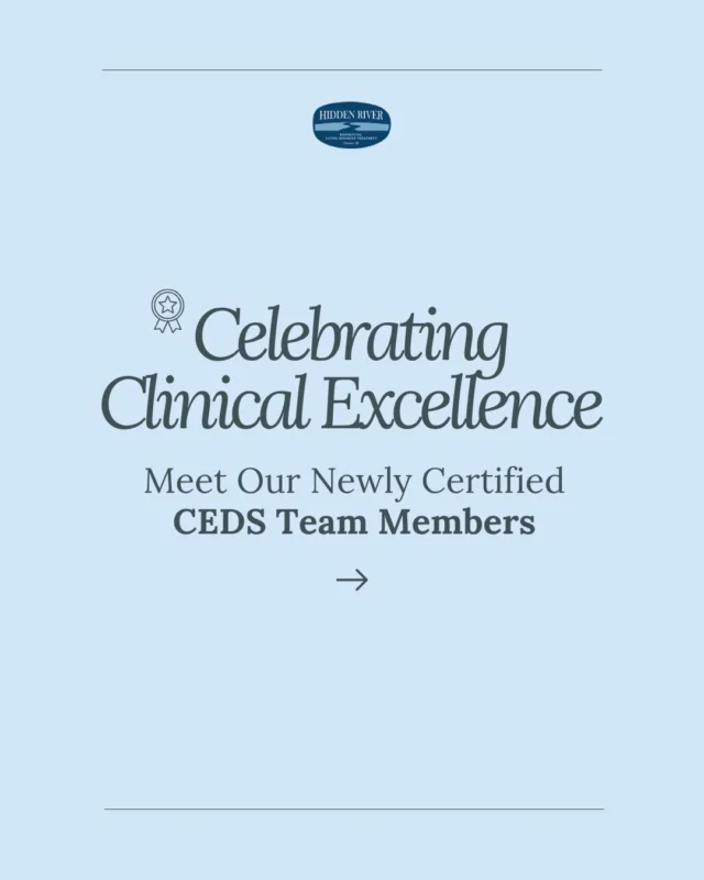 We’re proud to celebrate the continued growth and professional development of our clinical team.⠀
⠀
Gabrielle Andolino, LPC, CEDS, and Kaeley Maltez, MS, RDN, LMT, CEDS, recently earned their CEDS certifications.⠀
⠀
Their continued education strengthens the knowledge and expertise they bring to the patients and families they support every day.⠀
⠀
Swipe through to meet these two members of our clinical team.⠀
⠀
Read more on our blog linked in bio.⠀
⠀
#ceds #eatingdisordertreatment #edrecovery #edtreatment #hiddenrivertx⠀